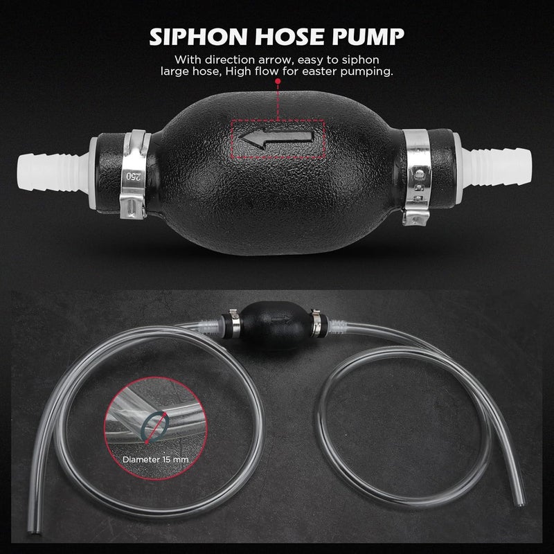 SEDY 22-Piece No-Spill Coolant Filling Funnel Kit and Siphon Hose Pump, Radiator Coolant Filling Spill-Proof Funnel Kit with Adapters, Extensions, PVC Hose, Engine Oil Funnels, Towel for Universal Vehicle - Image 3